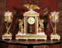 Antique Clock Set Ormolu and Marble
