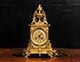 Japy Freres Antique French Louis XVI Gilt Bronze Clock