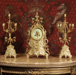 antique clock set Click here to enlarge