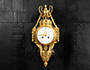 Antique French Gilt Bronze Louis XVI Cartel Wall Clock