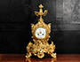 Antique French Rococo Gilt Bronze Clock by AD Mougin