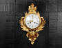 Antique French Bronze Rococo Cartel Wall Clock by Vincenti